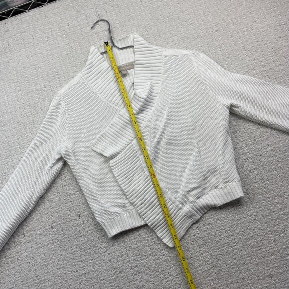 Banana Republic Womens Long Sleeve Open Shrug / Bolero Knit Sweater Sz M White - Picture 7 of 11
